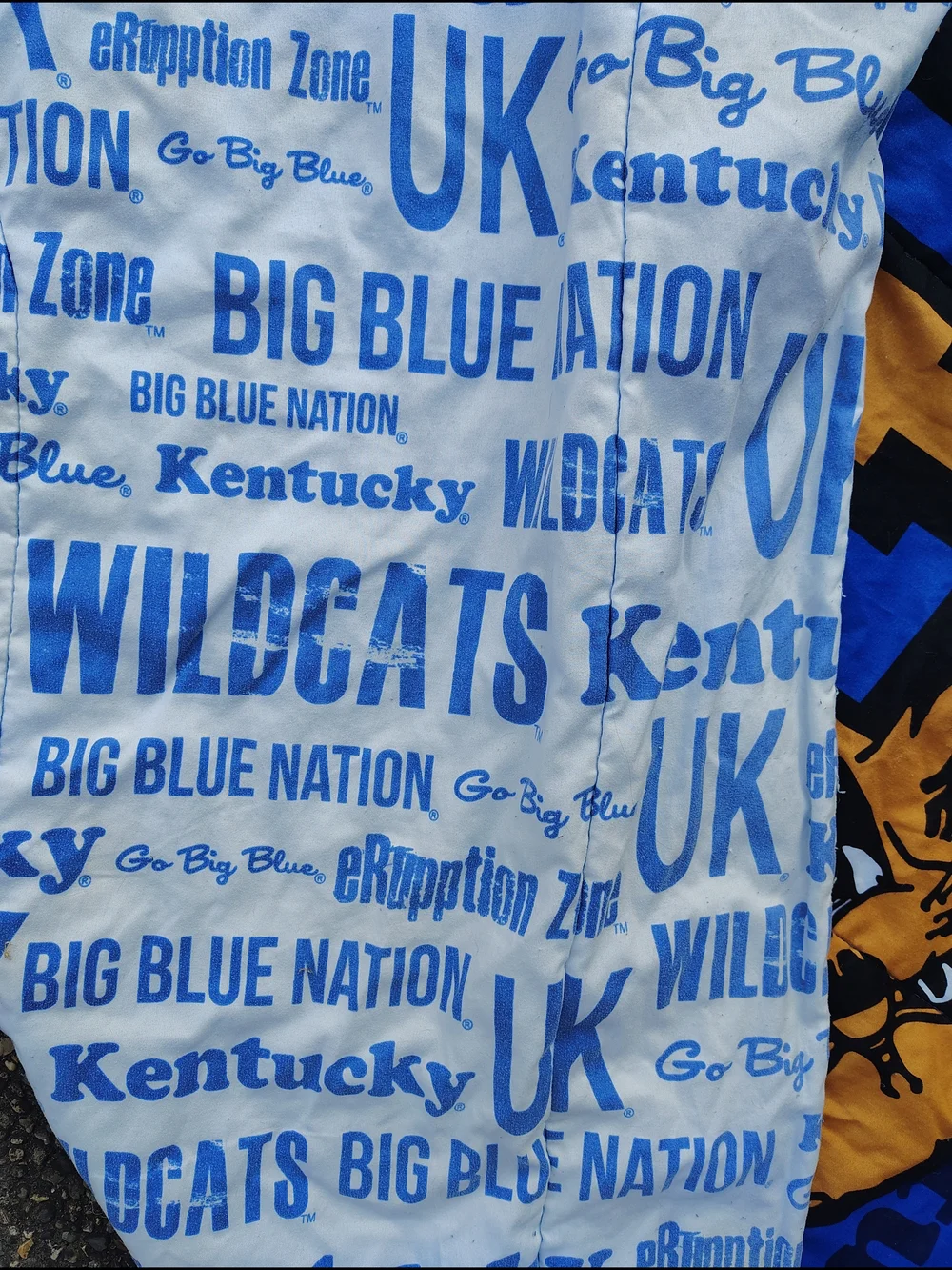 University of Kentucky Blue Comforter Blanket - Blue/Gold 84x84 Vintage